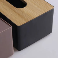 IRONFORM™ Taschentuchbox – Holz mit Bambusdeckel