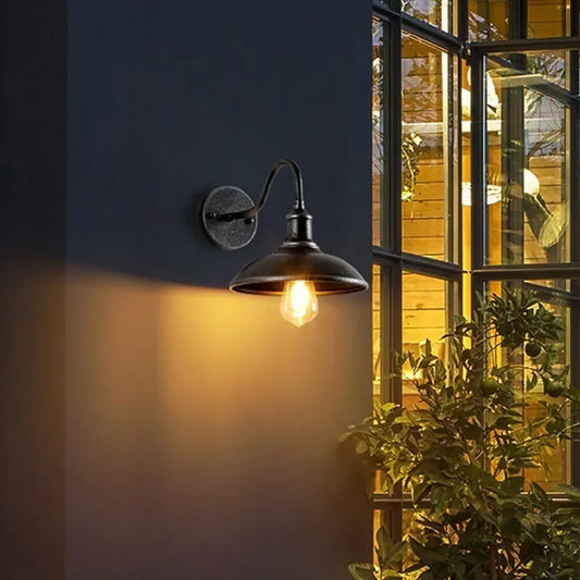 LOFTSOUL™ Vintage Wandleuchte – Outdoor-Lampe im Industrial Style (E27, mit Leuchtmittel)