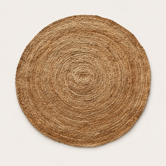 LOFTWEAVE runder Jute-Teppich Natur pur – Freisteller